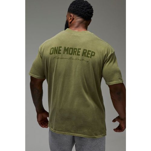 T-shirt oversize délavé à slogan - MAN Active - L - Boohooman - Modalova