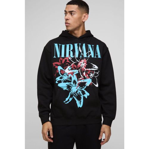 Sudadera Oversize Con Capucha Y Estampado De Flores De Nirvana - boohoo - Modalova