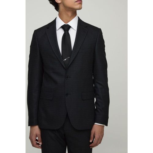 Chaqueta De Traje Ajustada De Cuadros Con Botonadura - boohoo - Modalova