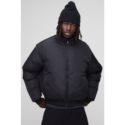 Regular Fit Mono Padded Ma1 Bomber Jacket - boohoo - Modalova