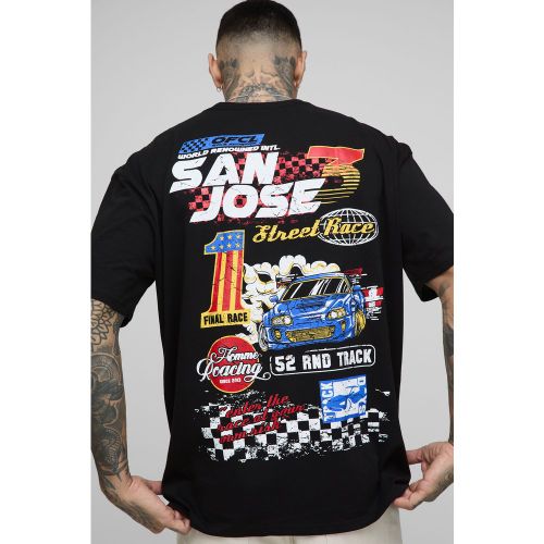 T-shirt Tall oversize con stampa San Jose Moto - boohoo - Modalova