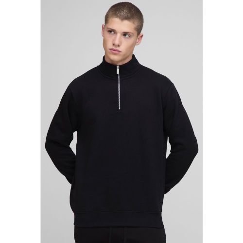 Sweat basique à col zippé montant homme - S - Boohooman - Modalova