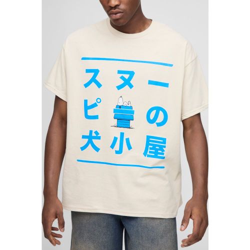 T-shirt oversize imprimé à imprimé Peanuts - S - Boohooman - Modalova
