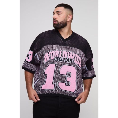 Grande taille - Top de hockey universitaire à manches courtes - 2XL - Boohooman - Modalova