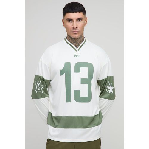 Tall - Top de hockey oversize en mesh à manches longues - 2XL - Boohooman - Modalova