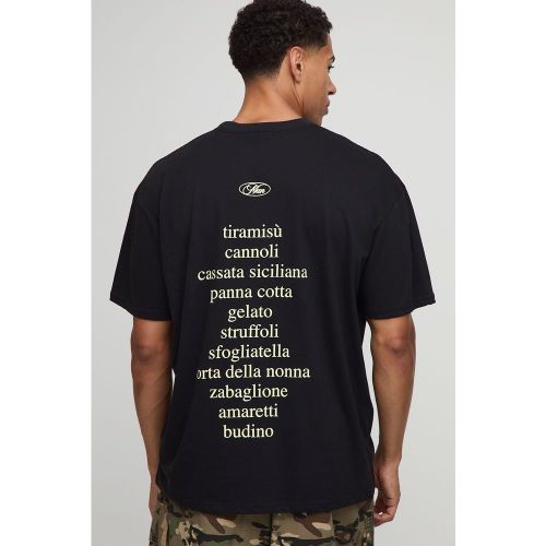 T-shirt oversize imprimé dessert - S - Boohooman - Modalova