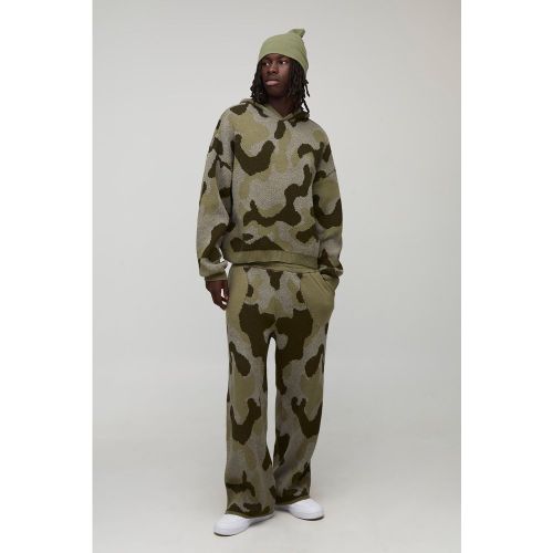 Oversized Boxy Brushed Laguna Camo Knitted Tracksuit - boohoo - Modalova
