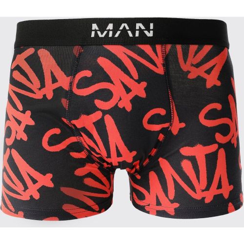 Boxer de Noël à imprimé père Noël - XL - Boohooman - Modalova