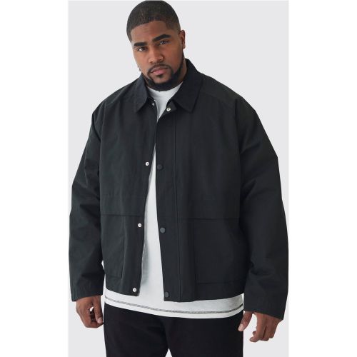 Giacca da lavoro Plus Size squadrata di colore con colletto in velluto a coste - boohoo - Modalova