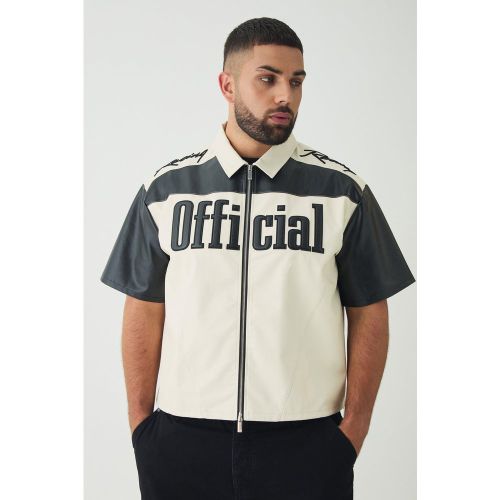 Grande taille - Chemise oversize enduite - XXXL - Boohooman - Modalova