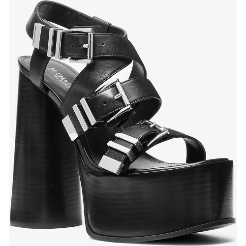 MK Sandale Darrington en cuir à semelle compensée - Michael Kors - MICHAEL Michael Kors - Modalova