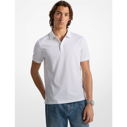 MK Polo Greenwich en coton à imprimé logo Signature - Michael Kors - Michael Kors Outlet - Modalova