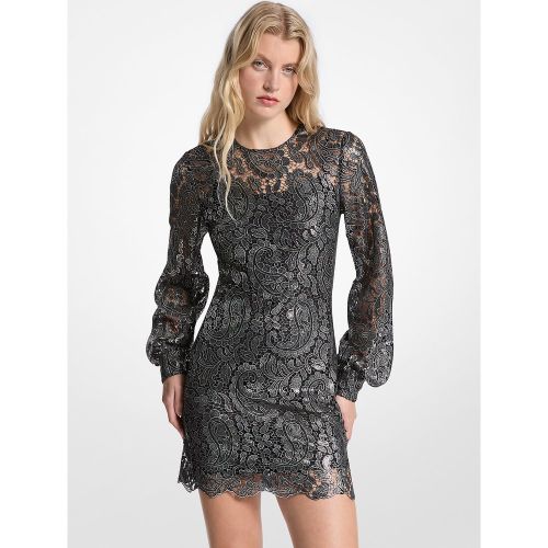 MK Mini-robe en dentelle métallisée à motif cachemire - Michael Kors - MICHAEL Michael Kors - Modalova