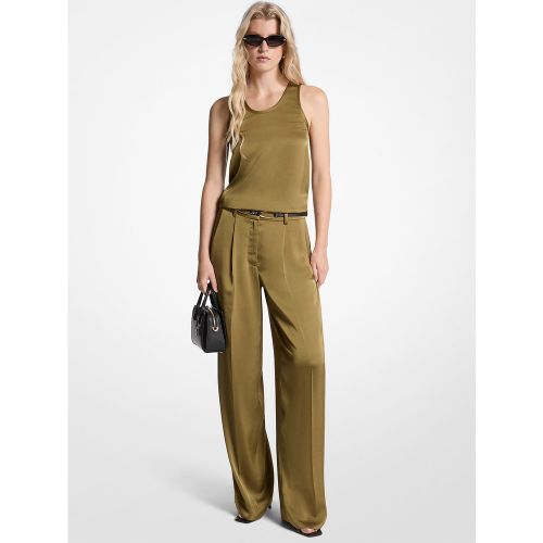 MK Pantalon à jambes larges en satin drapé - Michael Kors - MICHAEL Michael Kors - Modalova
