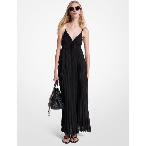 MK Robe longue en georgette plissée - Michael Kors - MICHAEL Michael Kors - Modalova