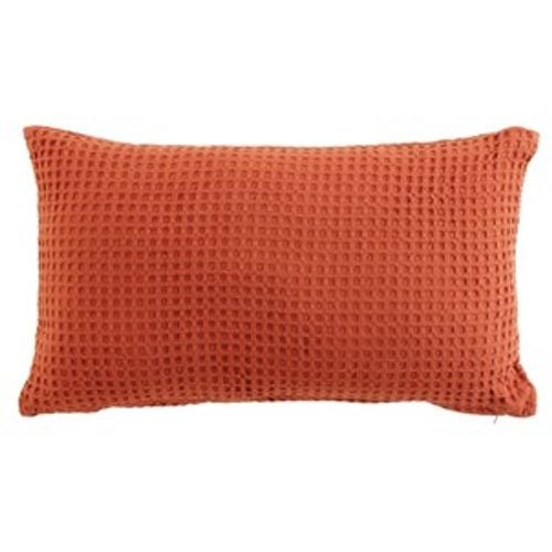 COUSSIN DEHOUSSABLE 30 x 50 CM COTON UNI GAUFRETTE TERRACOTTA 's Pillows in - Douceur d intérieur - Modalova