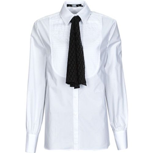 BIB SHIRT W/ MONOGRAM NECKTIE women's Shirt in - Karl Lagerfeld - Modalova