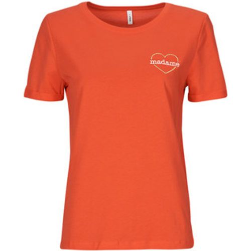 ONLBEATE LIFE S/S HEART TOP CS JRS women's T shirt in - Only - Modalova