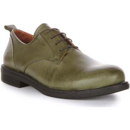 Justinreess Womens Lace up Olive Oxford Leather Shoes women's Slip-ons (Shoes) in - Justinreess England - Modalova