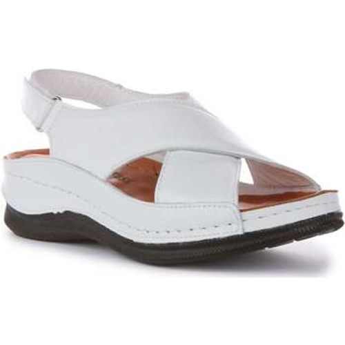 Womens Soft Leather Footbed Cross Over Mule Sandal women's Sandals in - Justinreess England - Modalova