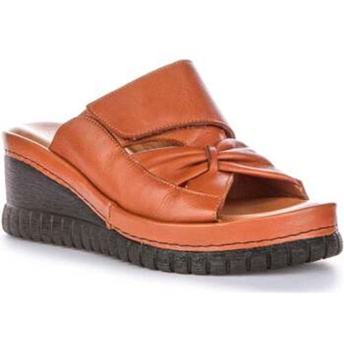 Justinreess Womens Wedge Leather Sandals Velcro Strap Sandals women's Sandals in - Justinreess England - Modalova