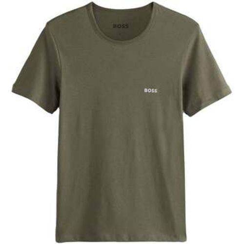 Cotton Basic T-Shirt Khaki men's T shirt in - Boss - Modalova