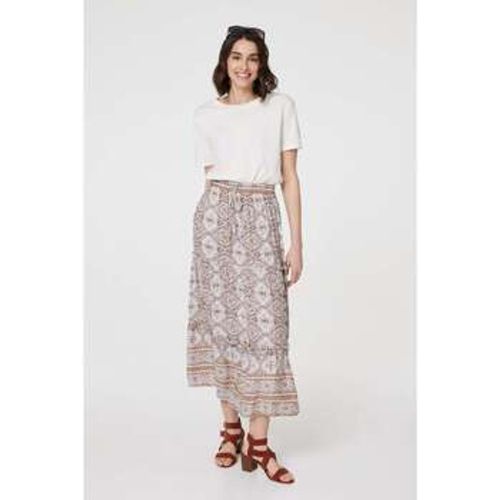 Printed Drawstring Waist Maxi Skirt women's Skirt in - Izabel London - Modalova