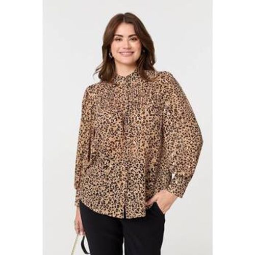 Animal Print High Neck Loose Fit Blouse women's Blouse in - Izabel London - Modalova