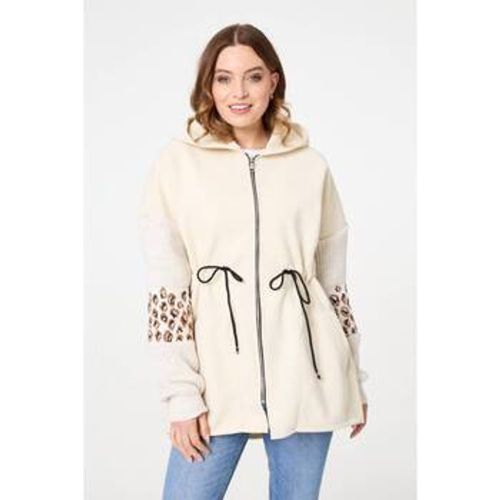 Animal Print Zip Front Relaxed Hoodie women's Coat in - Izabel London - Modalova