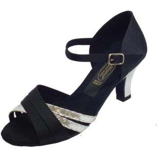 Sandalen 303 Raso nero Sat. Argento forma - Vitiello Dance Shoes - Modalova