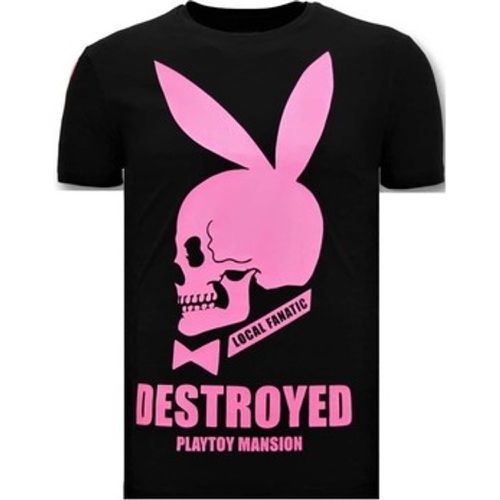 T-Shirt S Destroyed Playtoy Mansion - Local Fanatic - Modalova