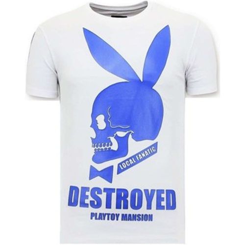 T-Shirt S Destroyed Playtoy Mansion - Local Fanatic - Modalova