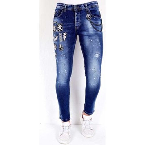 Slim Fit Jeans Jeans Mit Patches - Local Fanatic - Modalova