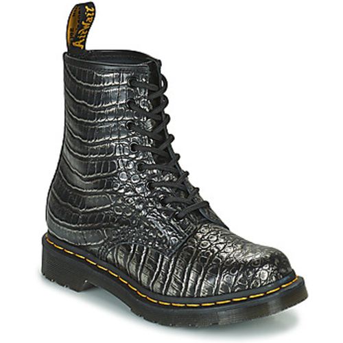 Damenstiefel 1460 Gunmetal Wild Croc Emboss - Dr. Martens - Modalova