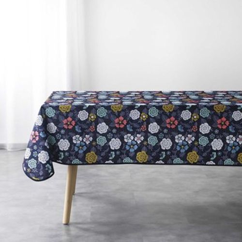 Tischdecke NAPPE RECTANGLE 150 x 240 CM POLYESTER IMPRIME LILY BLEU - Douceur d intérieur - Modalova