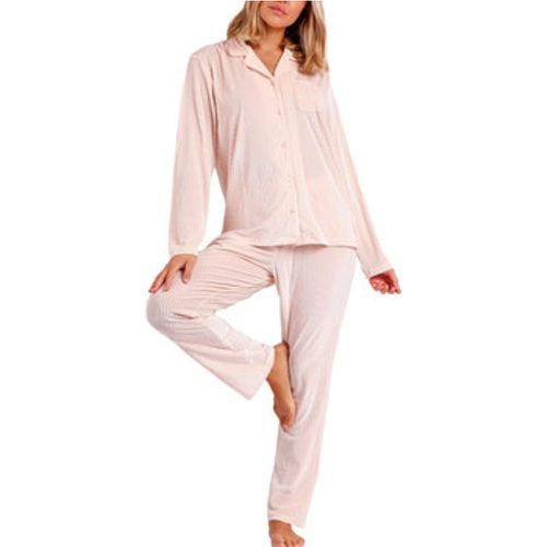Pyjamas/ Nachthemden Samt Pyjama Outfit Hose Hemd Elegant Stripes - Admas - Modalova
