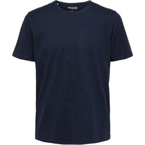 T-Shirts & Poloshirts Noos Pan Linen T-Shirt - Navy Blazer - Selected - Modalova