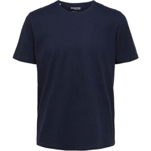 T-Shirts & Poloshirts Noos Pan Linen T-Shirt - Navy Blazer - Selected - Modalova