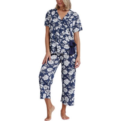 Pyjamas/ Nachthemden Pyjama Hausanzug Palazzo Hose Top cache-coeur Navy Flowers - Admas - Modalova