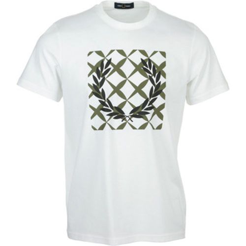 T-Shirt Cross Stitch Printed T-Shirt - Fred Perry - Modalova