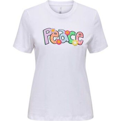 T-Shirts & Poloshirts 15297273 LOLA-BW PEACE - Only - Modalova