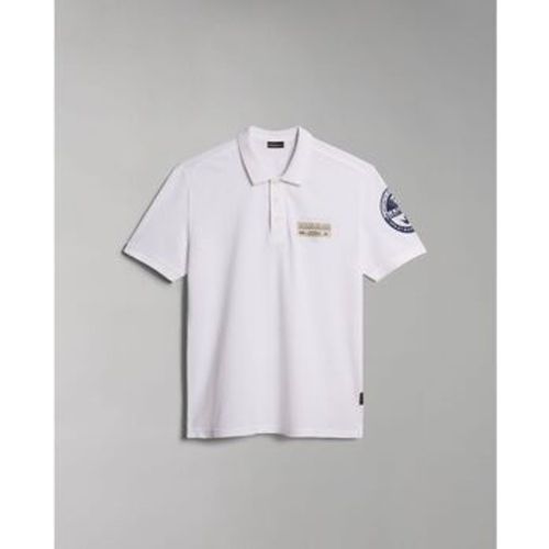 Poloshirt E-AMUNDSEN NP0A4H6A-0021 BRIGHT WHITE - Napapijri - Modalova