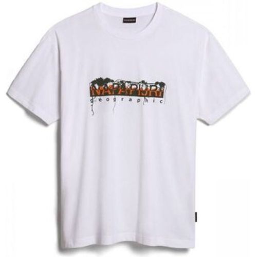 T-Shirts & Poloshirts S-PAJAS SS NP0A4H27-002 BRIGHT WHITE - Napapijri - Modalova