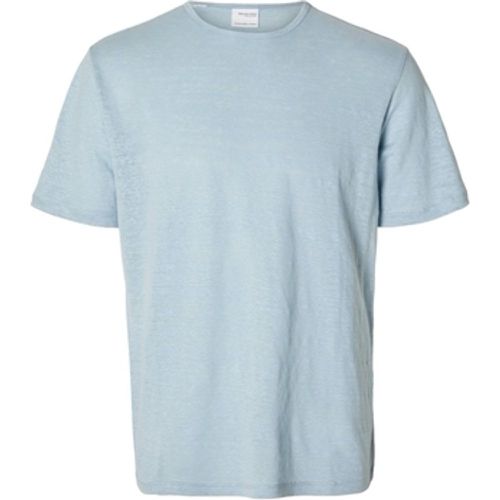 T-Shirts & Poloshirts T-Shirt Bet Linen - Cashmere Blue - Selected - Modalova