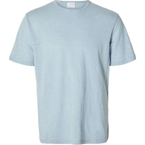 T-Shirts & Poloshirts T-Shirt Bet Linen - Cashmere Blue - Selected - Modalova