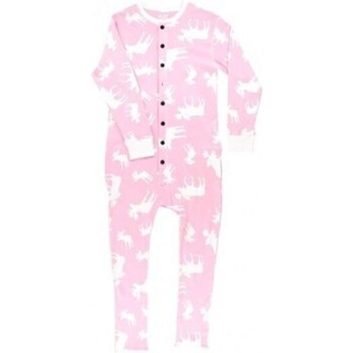 Pyjamas/ Nachthemden - Einteiliger Pyjama Pink classic Elch Erwachsene - Lazyone - Modalova