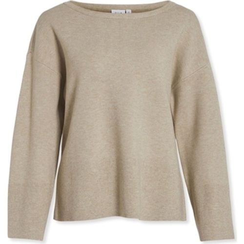 Pullover Cassie Boatneck Knit L/S - Natural Melange - Vila - Modalova