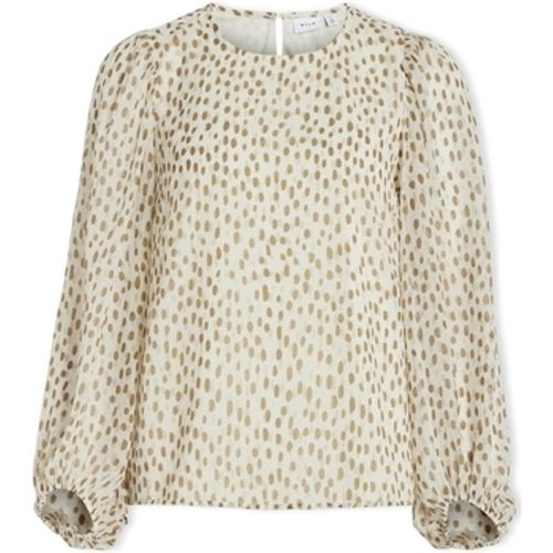 Blusen Noos Top Falia L/S - Birch/Nori - Vila - Modalova