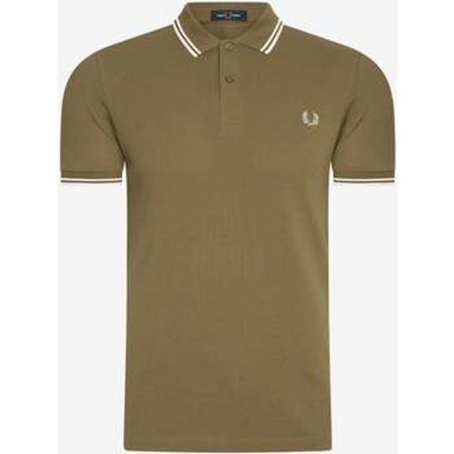 T-Shirts & Poloshirts -Hemd mit zwei Spitzen – Shaded Stone Snow White Ecru - Fred Perry - Modalova