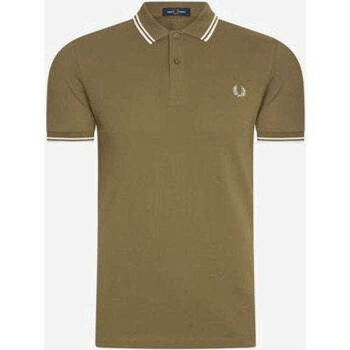 T-Shirts & Poloshirts -Hemd mit zwei Spitzen – Shaded Stone Snow White Ecru - Fred Perry - Modalova